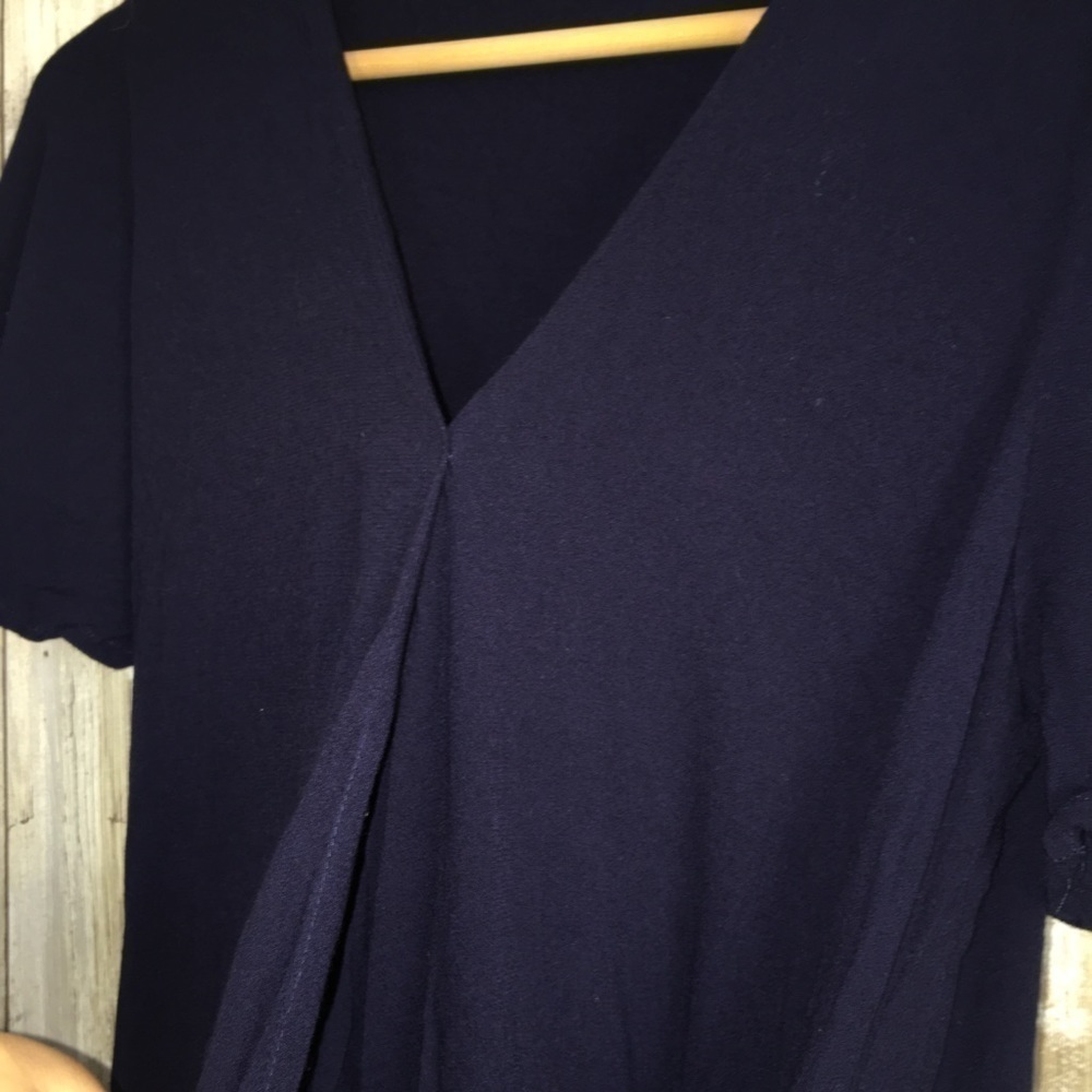 Entro Navy Wrap Blouse - Picture 4 of 6